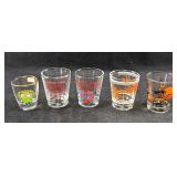 5 Vintage Shot Glass Shot Glasses