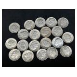 Lot of 20 Silver Roosevelt Dimes