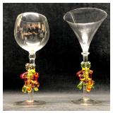 2pc Yurana Design "Green Frog Jazz Musician" 3D St