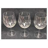 Three Glass Red Wine Glasses