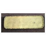 Brass Serving Tray Etched Dragon with Scalloped Ed