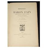 1909 Memoires Du Baron Fain Softcover Book