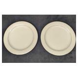 2 Retired Arctic Gold By Noritake Fine China Dinne