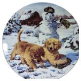 Hiding The Evidence Linda Budge Puppy Plate