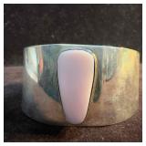 Rose Quartz Sterling Silver 925 Mexico Cuff Bracel