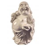 Large White Ceramic Laugh Buddah Feng Shui Figurin