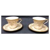 Lenox "Castle Garden" Gold Trim Cup & Saucer (4 pc