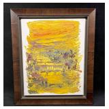 Framed & Signed Masri Hayssam Oil On Canvas