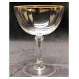 Lenox "Mansfield" Crystal Gold Rim Champagne Glass