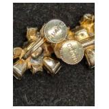 Vintage Unsigned Duane Rhinestone Screw Back Earri