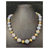 Venetian Murano Lamp Work Glass Art Light Blue Rou