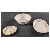 Vintage Fine Stone China Bowls Plates Lot Of Three