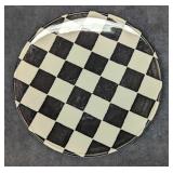 Checkerboard Pattern Ceramic 11" Round Platter