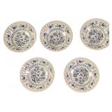 5 Retired Blue Nordic By Meakin J & G Bowls