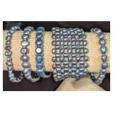 5 Vintage Faux Pearl Stretch Braclets