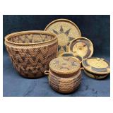 Traditional Kenyan Hand Woven Basket & Bowl Set