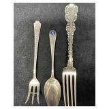 Various Sterling Silver Silverware Kiwanis Interna