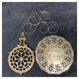 Brass Bronze Trivet Wall Hanging Decor Hot Plate
