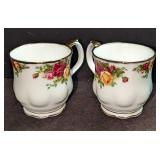 2 Royal Albert Old Country Roses Scalloped Coffee