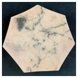 Pink Clay Plate with Black Veins