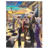 S&N Ivan Clarke "Catside Cocktails" Framedï¿½Giclï¿½e