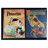 2 Vintage Disney Pinocchio Coloring and Storybook