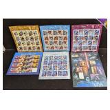 6 Disney Pixar Star Wars US Stamp Sheets