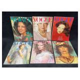 6 Vintage Vogue Magazines From The 1970