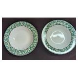 2 Retired Sango Pavilion China Large Rim Soup Bowl 2 Retired Sango Pavilion China Large Rim Soup Bowl