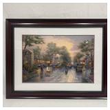 Thomas Kinkade Sunset on Ocean Avenue Lithograph F Thomas Kinkade Sunset on Ocean Avenue Lithograph F