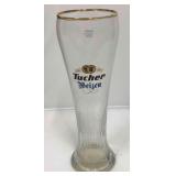 Tucher Weizen Beer Glass With Gold Rim Tucher Weizen Beer Glass With Gold Rim