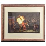 Framed Etta Jean Juge Flame Dancing Photo Framed Etta Jean Juge Flame Dancing Photo