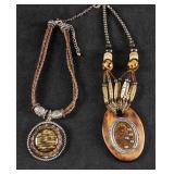 Earth Toned Necklaces With Large Pendants Earth Toned Necklaces With Large Pendants