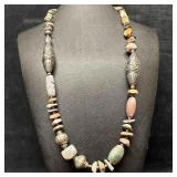 Ethnic Tribal Ancient Style Stone and Silver Toned Ethnic Tribal Ancient Style Stone and Silver Toned