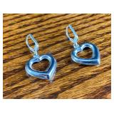 Sterling Silver Heart Earrings Sterling Silver Heart Earrings