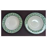 2 Retired Sango Pavilion China Large Rim Soup Bowl 2 Retired Sango Pavilion China Large Rim Soup Bowl