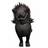 Large Bronze Khmer Style Foo Dog Statue B Large Bronze Khmer Style Foo Dog Statue B