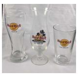 3 Hard Rock Cafe Drinking Glasses 3 Hard Rock Cafe Drinking Glasses