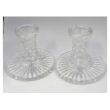 2 Waterford Crystal Giftware Candlestick Holders 2 Waterford Crystal Giftware Candlestick Holders