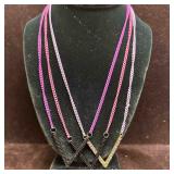 Pink and Purple Chain Melania Clara Assorted Neckl Pink and Purple Chain Melania Clara Assorted Neckl