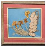 Framed St Paul De Vence Pressed Dried Flowers Artw Framed St Paul De Vence Pressed Dried Flowers Artw