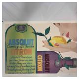 Absolut Citron Vodka Clayton Lefevre Artist Signed Absolut Citron Vodka Clayton Lefevre Artist Signed