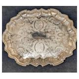 Vintage Pilgrim Silverplate Footed Serving Tray Vintage Pilgrim Silverplate Footed Serving Tray