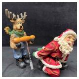 Santa Claus Reindeer Wine Bottle Corkscrew Holder Santa Claus Reindeer Wine Bottle Corkscrew Holder