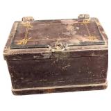 Antique Iron Stage Coach Lockbox With Handles Antique Iron Stage Coach Lockbox With Handles