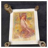 Hua Chen Gathering Blossoms Seriolithograph Print Hua Chen Gathering Blossoms Seriolithograph Print