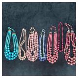 Costume Jewelry Necklace Set Various Plastic Beade Costume Jewelry Necklace Set Various Plastic Beade