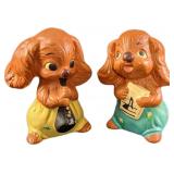 Vintage Ceramic Cocker Spaniel Pup Figurines Vintage Ceramic Cocker Spaniel Pup Figurines