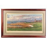 Framed Linda Hartough LE Litho Harbour Town Golf L Framed Linda Hartough LE Litho Harbour Town Golf L