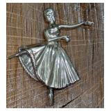 Vintage Lang Sterling Ballerina Brooch Pin Vintage Lang Sterling Ballerina Brooch Pin